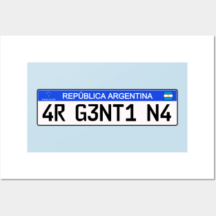 Argentina car license plate Posters and Art